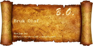 Bruk Olaf névjegykártya